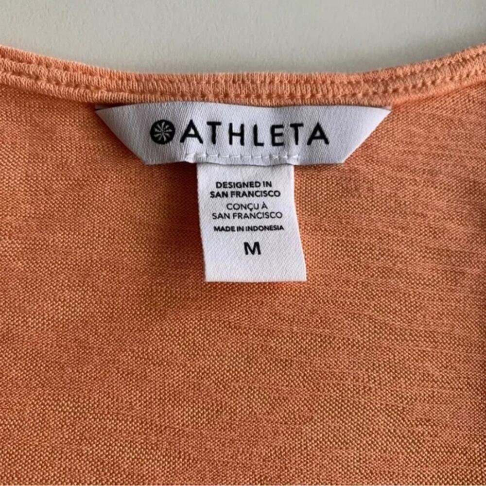 Athleta Women's Breezy Wrap Sleeveless Tank Camisole Top Orange Peach Size M - Picture 4 of 13
